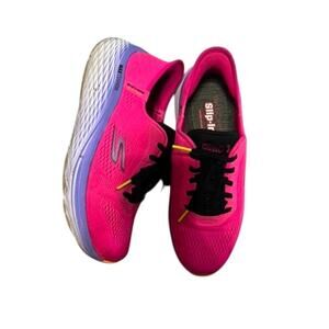 PINK Sketchers Max Cushion Elite 2.0 Solace Hands Free slip in Womens sz 10